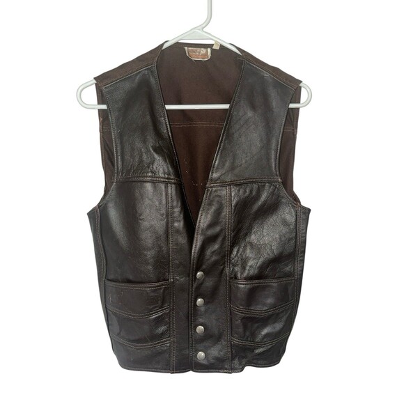 Vintage Harley-Davidson AMF Leather Vest Men’s M - Picture 9 of 15